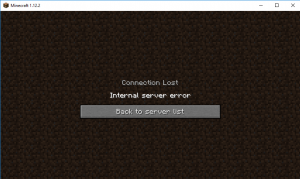 Internal server error как исправить minecraft